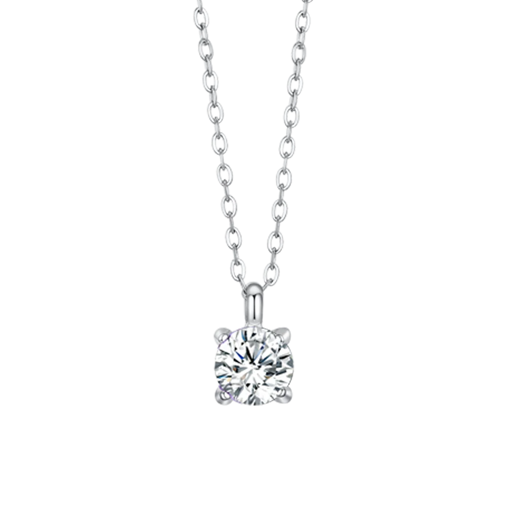 Collana punto luce donna in acciaio con zircone - Luca Barra