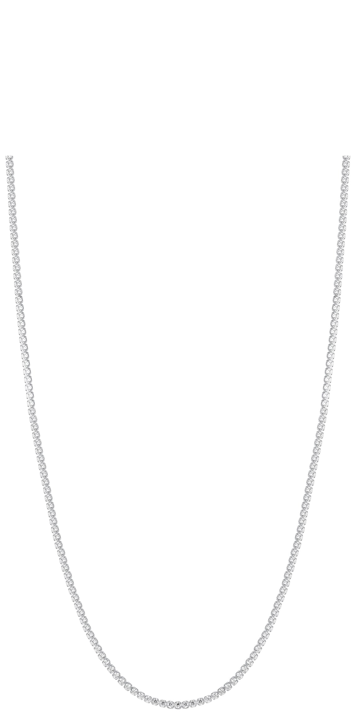 Collana tennis donna in acciaio con zirconi bianchi - Luca Barra
