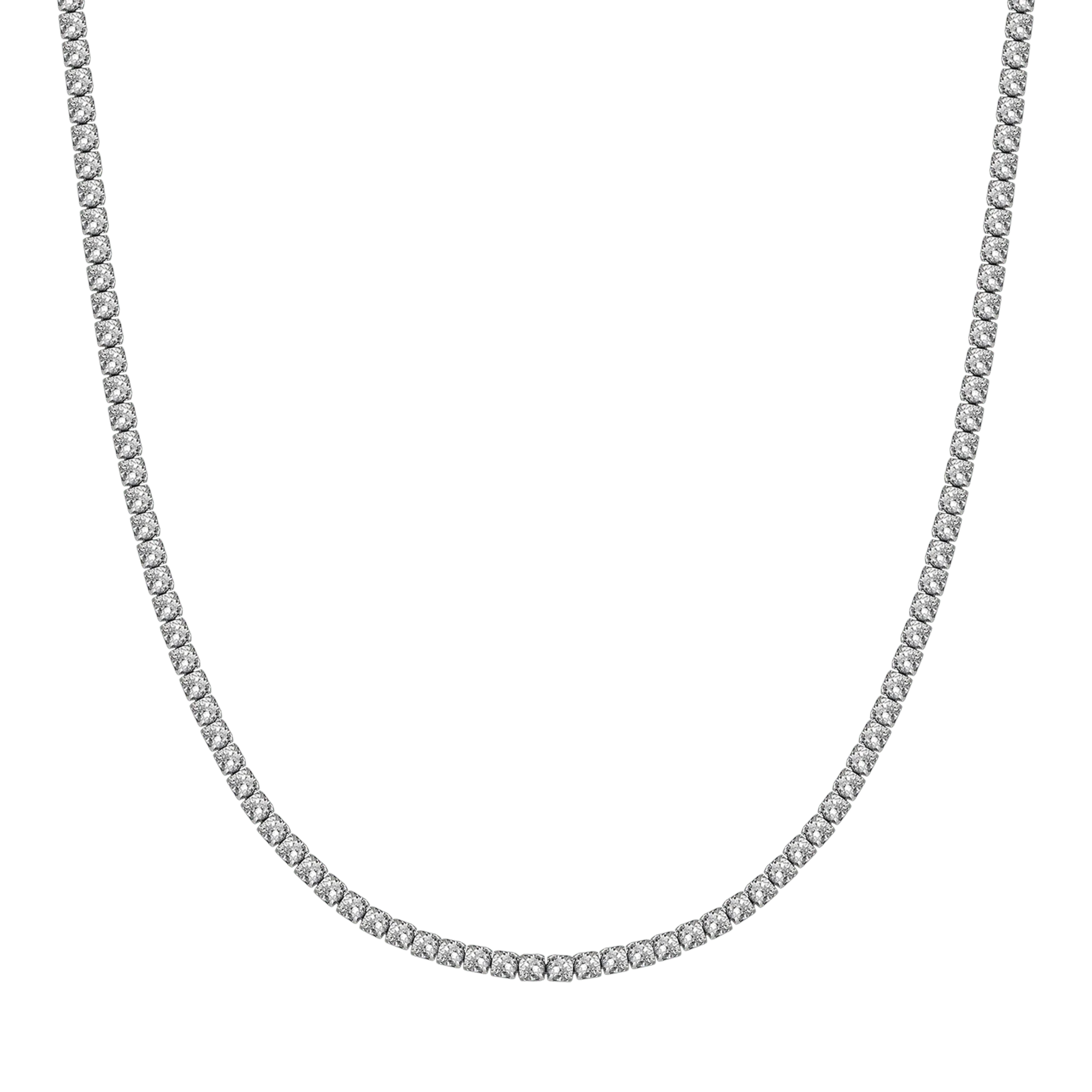Collana tennis donna in acciaio IP Gold con cristalli bianchi da 4 mm - Luca Barra