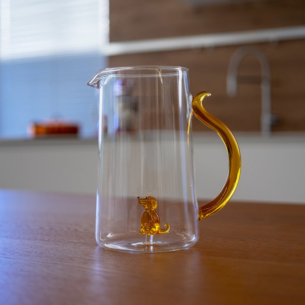Brocca in Vetro Borosilicato Decoro Cane 1.5 L - WD Lifestyle