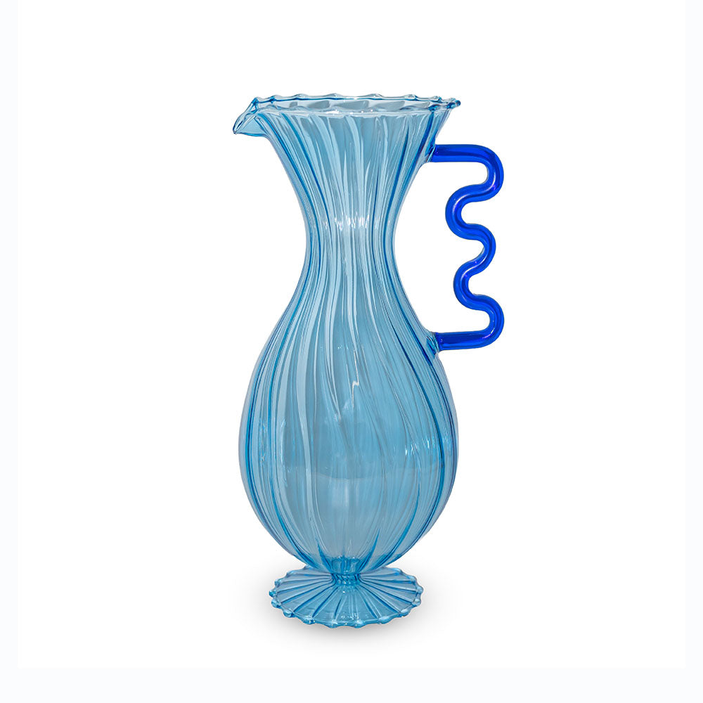 Caraffa in vetro colorata. Colore azzurro WD Lifestyle