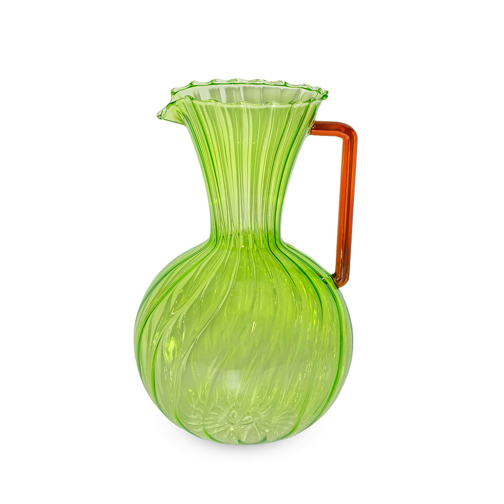 Caraffa in vetro colorata. Colore verde WD Lifestyle