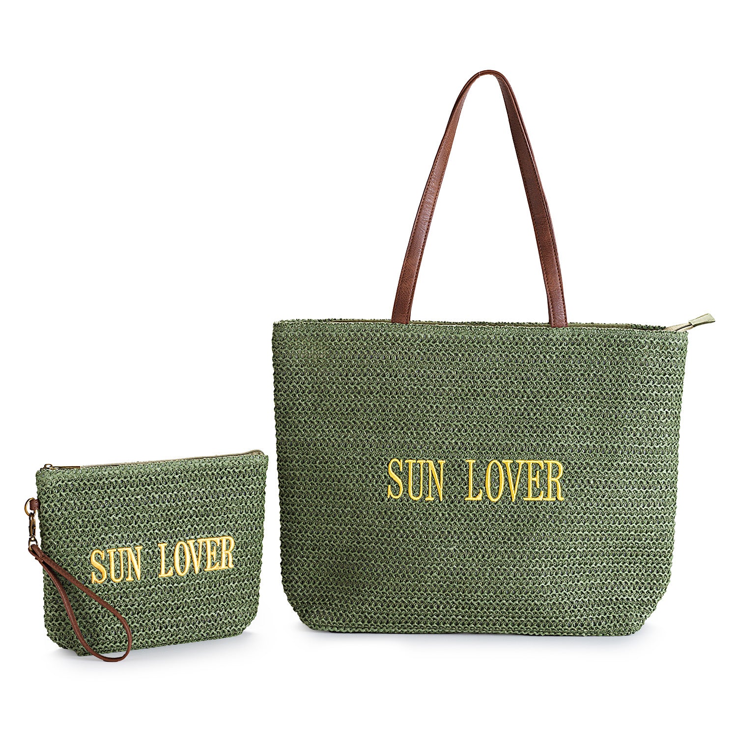 Borsa in Paglia Sun Lover + Pochette - Henriette