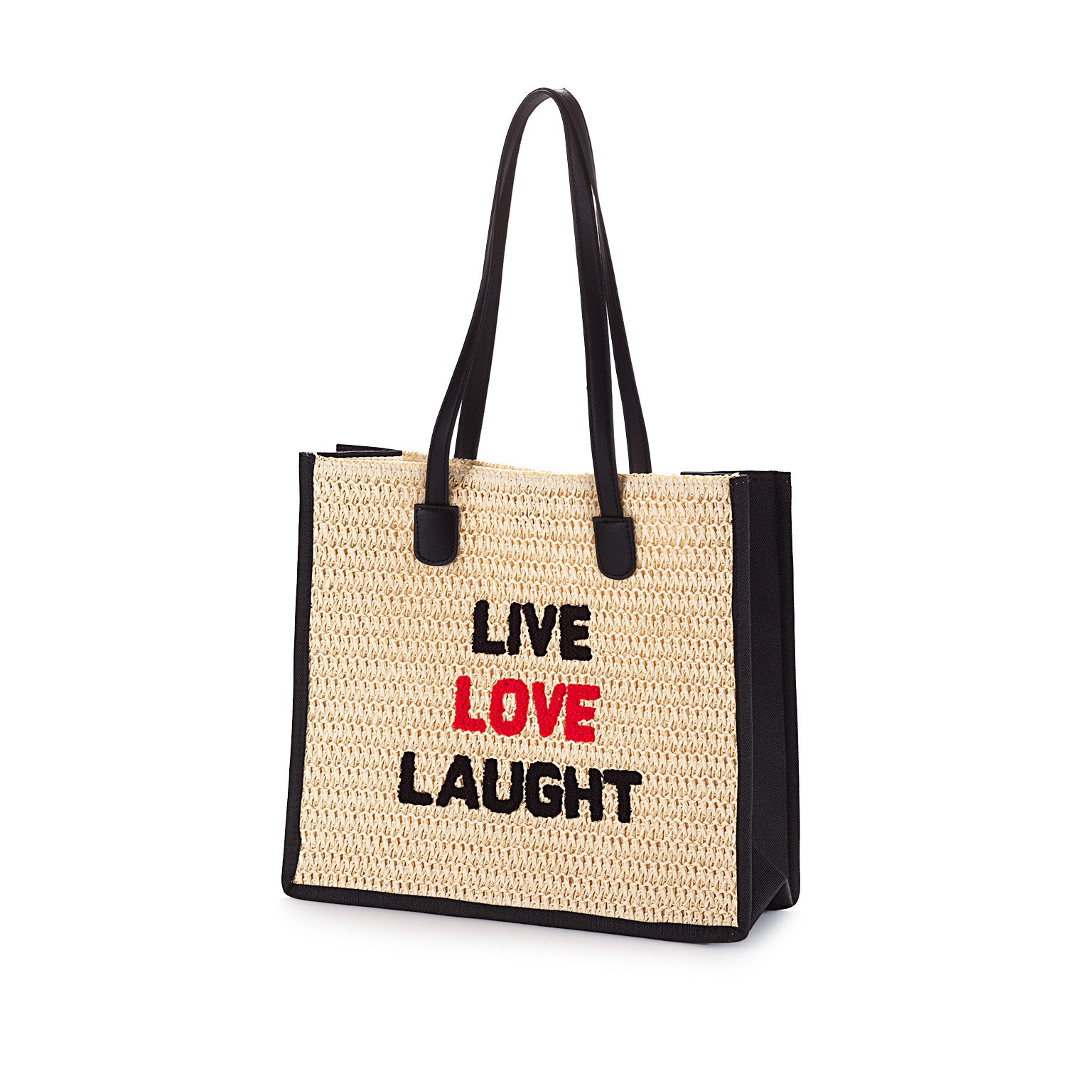 Borsa in Paglia Live, Love, Laught - Henriette