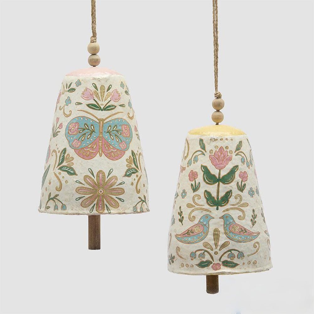 Decoro Campana Fiocco da Appendere 2 Colori Assortiti H. 18 - EDG