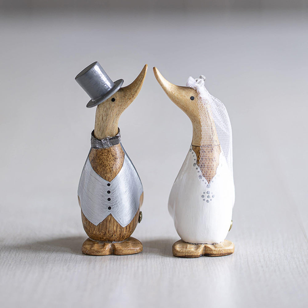 Dinky Duck Sposini con scatola da regalo - Dipinto a Mano 11 cm - Capitani Coraggiosi