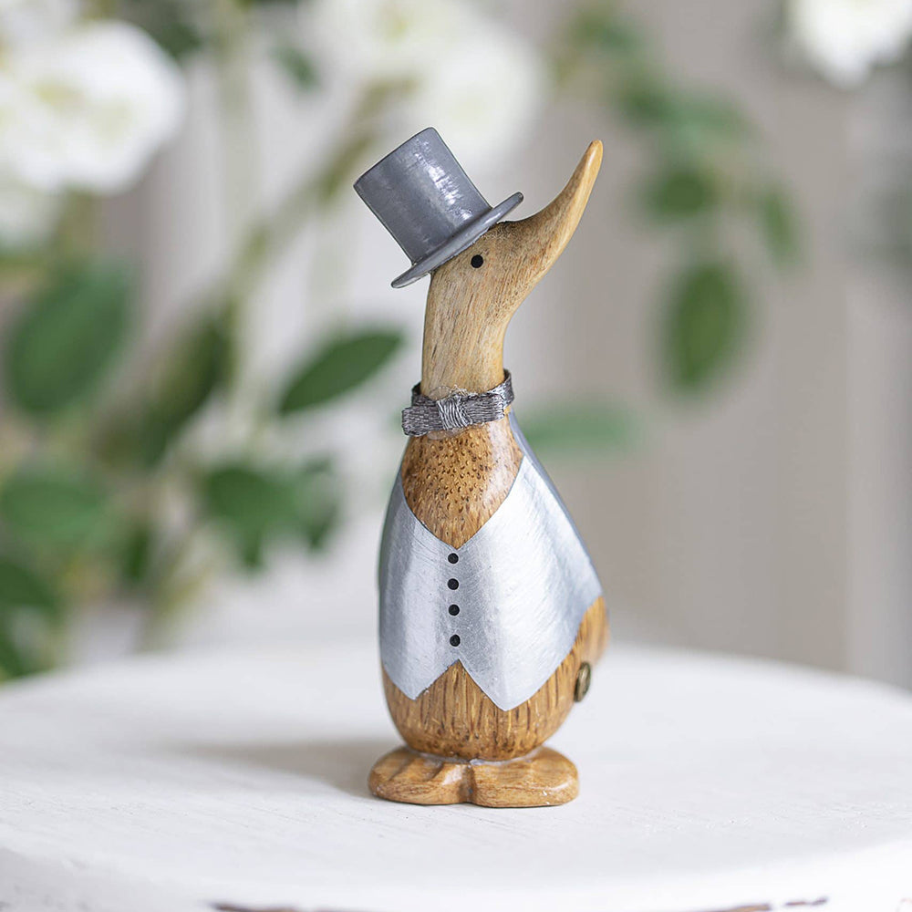 Dinky Duck Sposini con scatola da regalo - Dipinto a Mano 11 cm - Capitani Coraggiosi