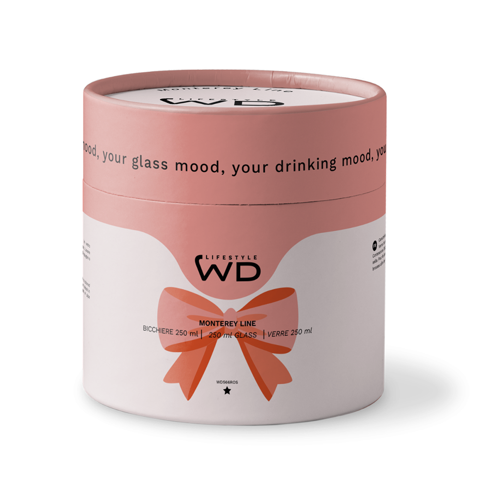 Bicchiere Figura Colorata in Vetro Borosilicato Fiocco rosa 250ml WD Lifestyle