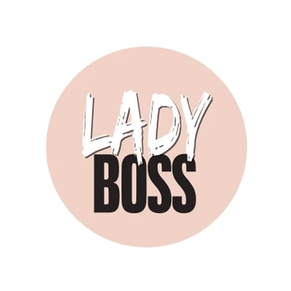 Specchio richiudibile rotondo portatile con LED rosa "Lady Boss" - Più Forty