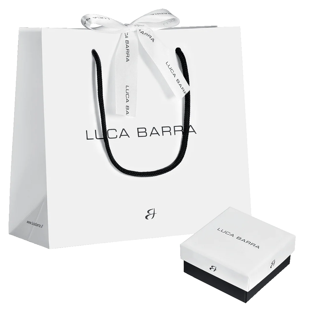 Mono orecchino donna in acciaio con cuori con zirconi bianchi - Luca Barra