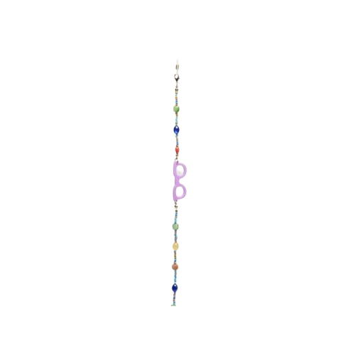 Collana bijoux per occhiali con palline miste multicolor MC - Più Forty
