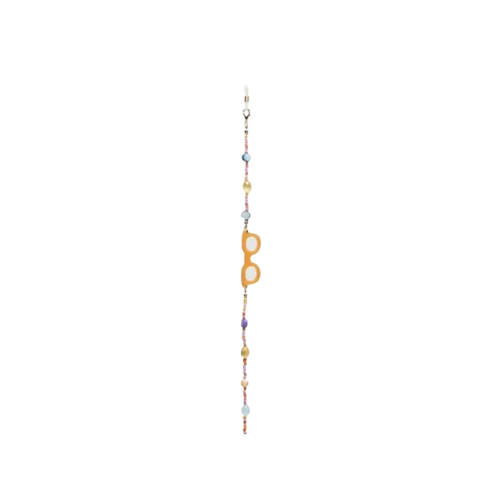 Collana bijoux per occhiali con palline miste Pearl Multicolor - Più Forty