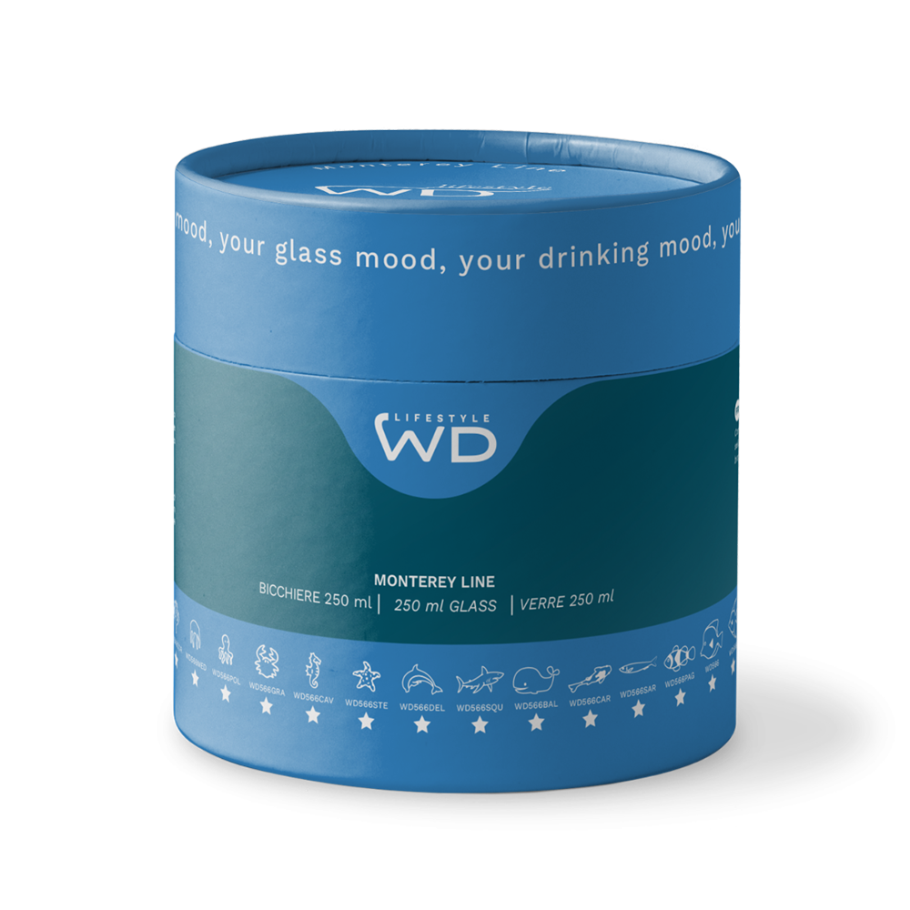 Bicchiere Figura Colorata in Vetro Borosilicato Pesce oro 250ml WD Lifestyle