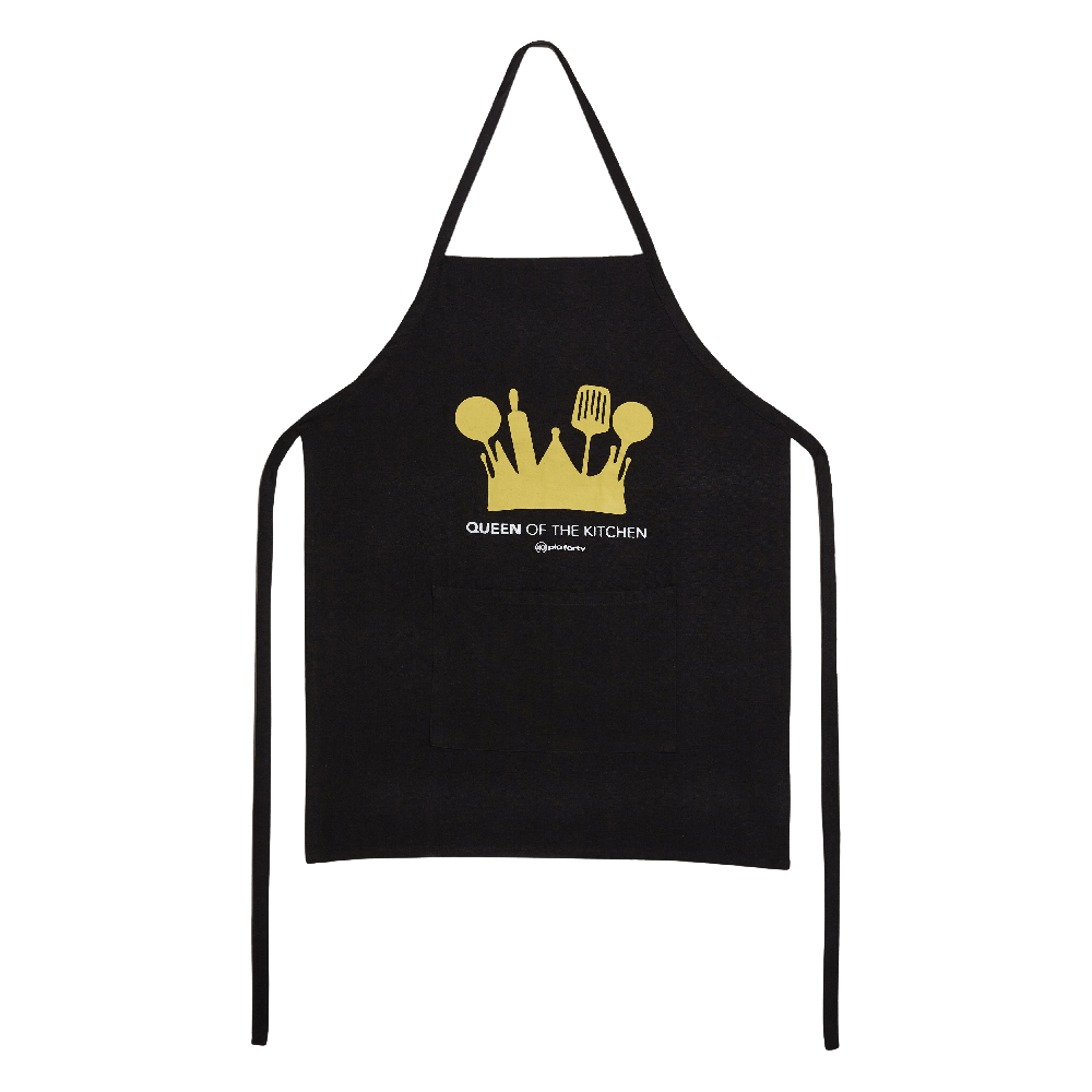 Grembiule da cucina nero "Queen of the Kitchen" - Più Forty