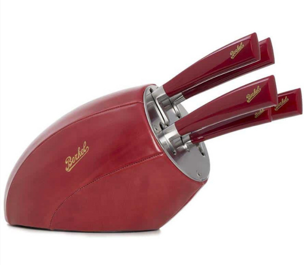 Ceppo 5 coltelli Berkel elegance rosso