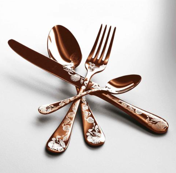Set cucchiaini Venere bronzo 6pz Mepra
