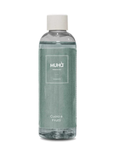 Ricarica per Diffusore, Profumatore per Ambiente, Fragranza Cuoio e Frutti 200ml Muha