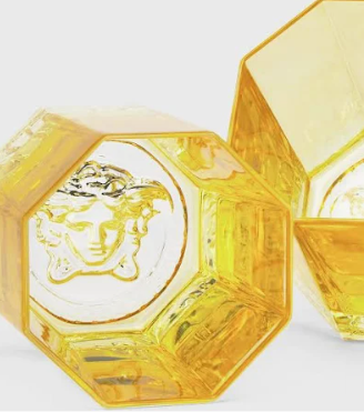 Set 2 bicchieri Medusa Lumière Rhapsody Giallo Bicchiere Whisky Versace