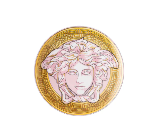 Amplified Pink Piatto Piattino 17cm Rosa Porcellana VERSACE