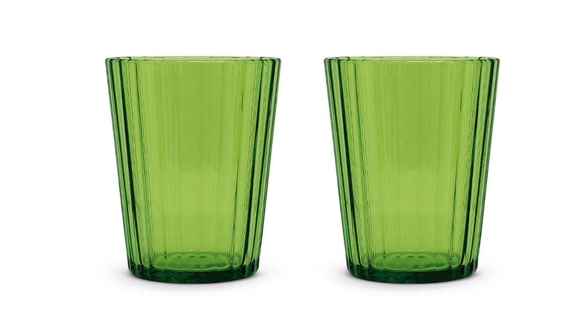 Set 2 bicchieri colorati in acrilico colore verde WD Lifestyle