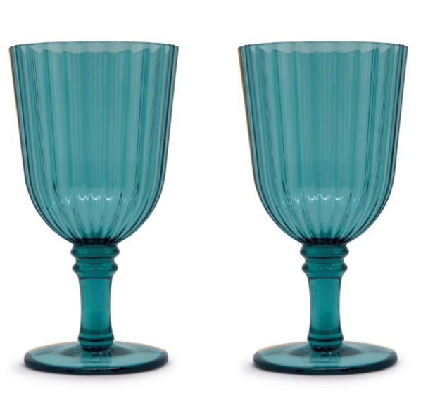 Set 2 calici colorati in acrilico 360ml  colore azzurro WD Lifestyle