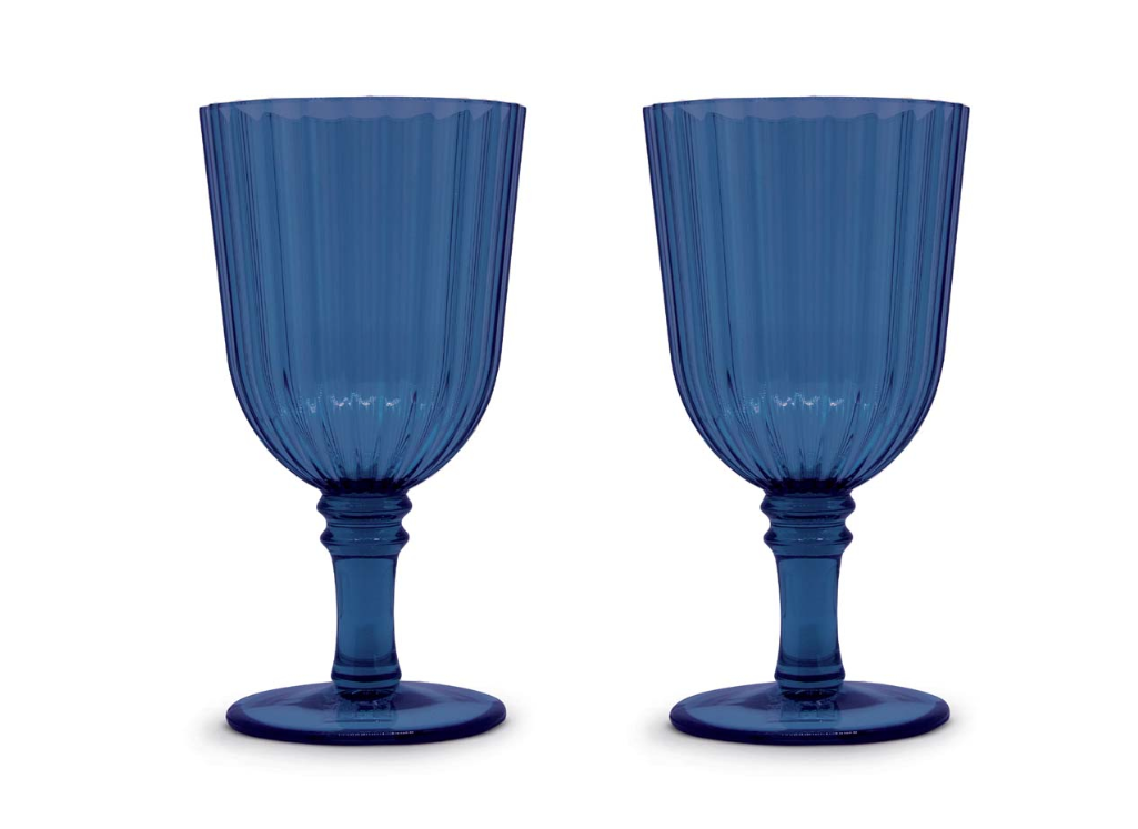 Set 2 calici colorati in acrilico 360ml  colore blu WD Lifestyle