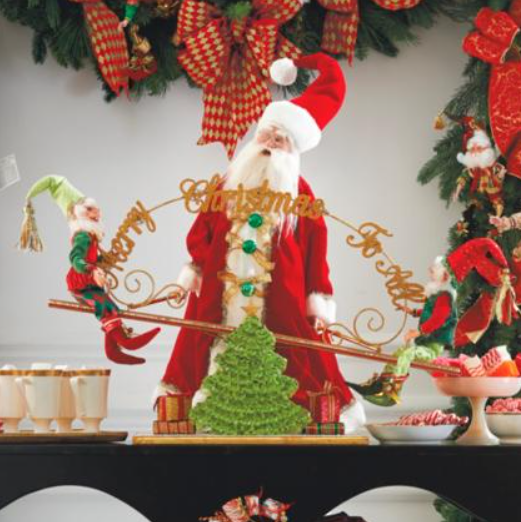 Babbo Natale e Elfi a Dondolo Mark Roberts