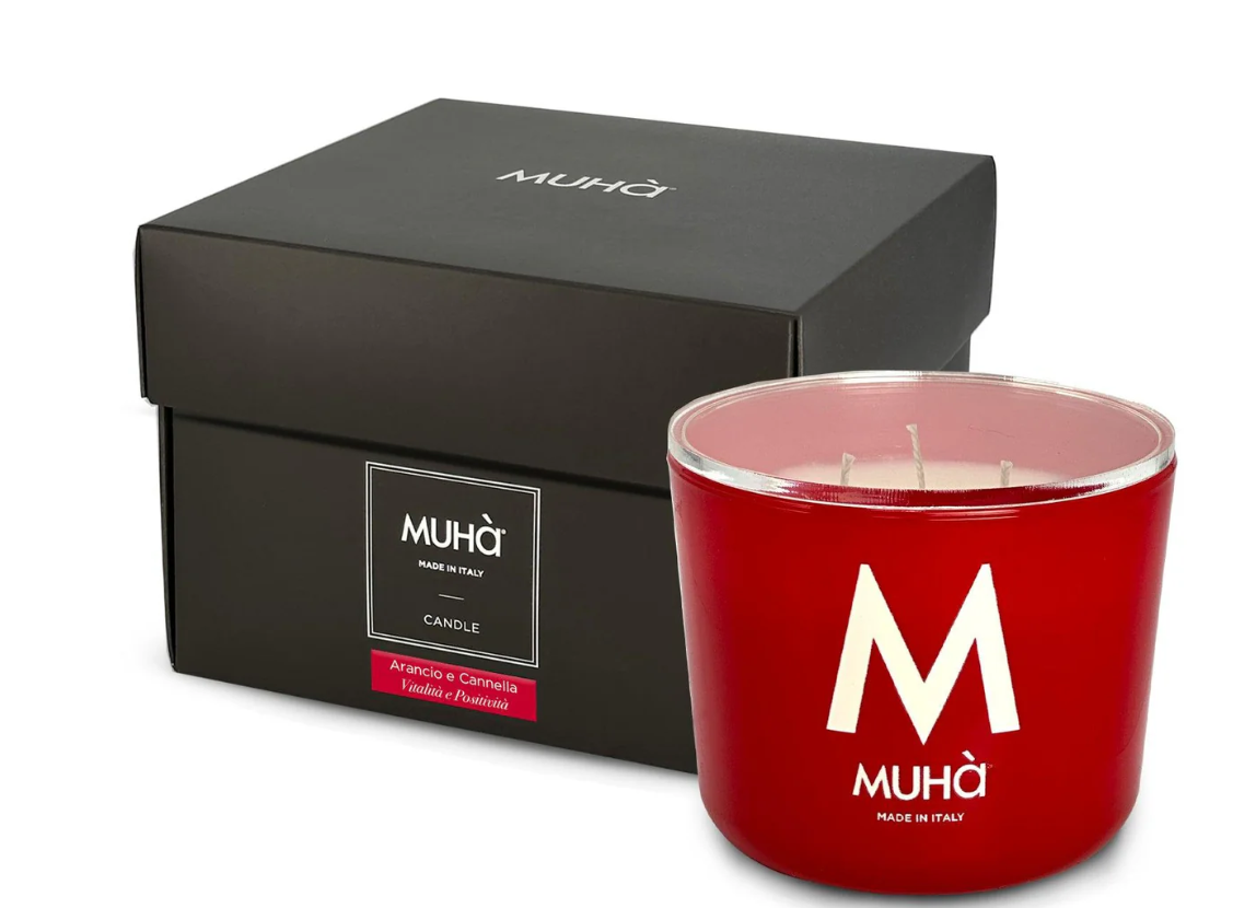 Candela profumata 500gr Arancio e Cannella Muha