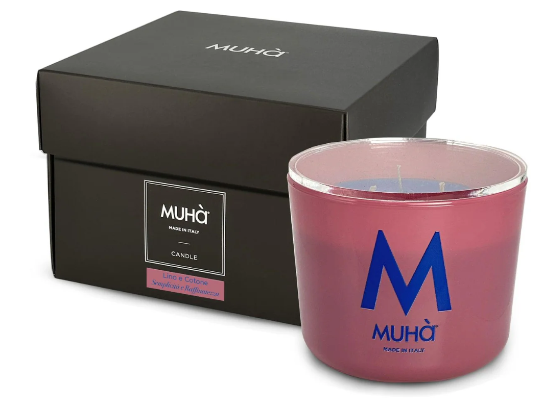 Candela profumata 500gr Lino e Cotone Muha