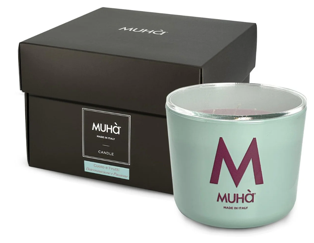 Candela profumata 500gr Cuoio e Frutti Muha