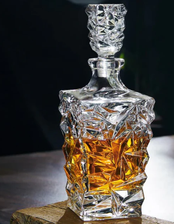 Bottiglia Whiskey "Diamond" in cristallo H.30cm Bohemia Crystal