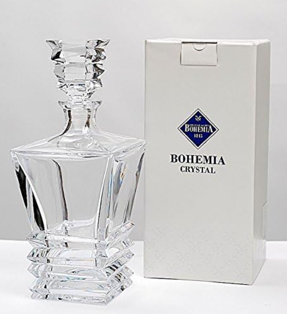 Bottiglia Whiskey "Rocky" in cristallo H.29cm Bohemia Crystal