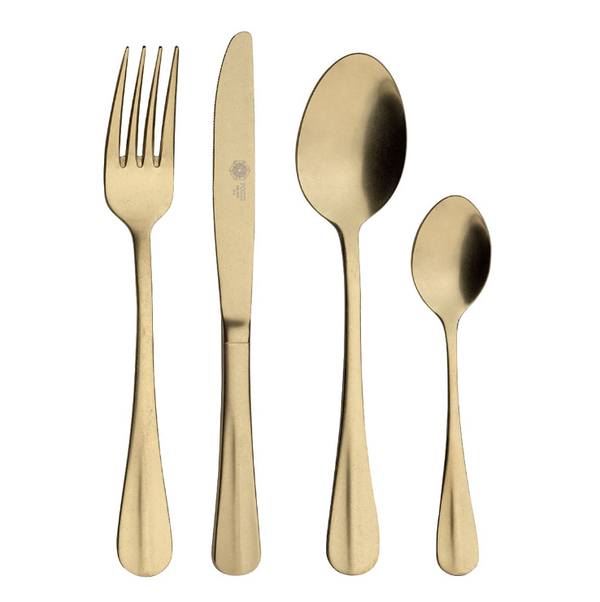 Set 24 posate Baguette oro anitco Pozzi