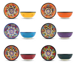 Set 6 coppette in ceramica con decoro a rilievo realizzato a mano WD Lifestyle