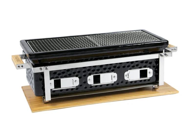 Grill da tavolo Large rettangolare, per 4-8 persone Yakiniku Shichirin
