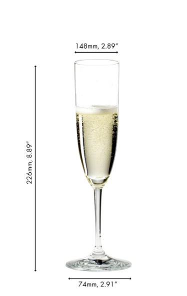 Set 2 flute Champagne in cristallo Riedel Vinum Riedel