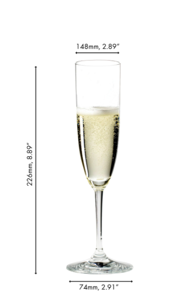 Set 2 flute Champagne in cristallo Riedel Vinum