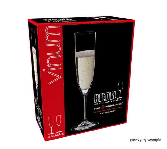 Set 2 flute Champagne in cristallo Riedel Vinum Riedel