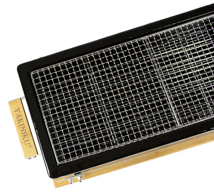 Grill da tavolo Large rettangolare, per 4-8 persone Yakiniku Shichirin
