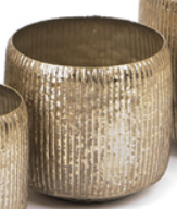 VASO CASPO' ALLUMINIO WISH 23X20cm ORO Bruco