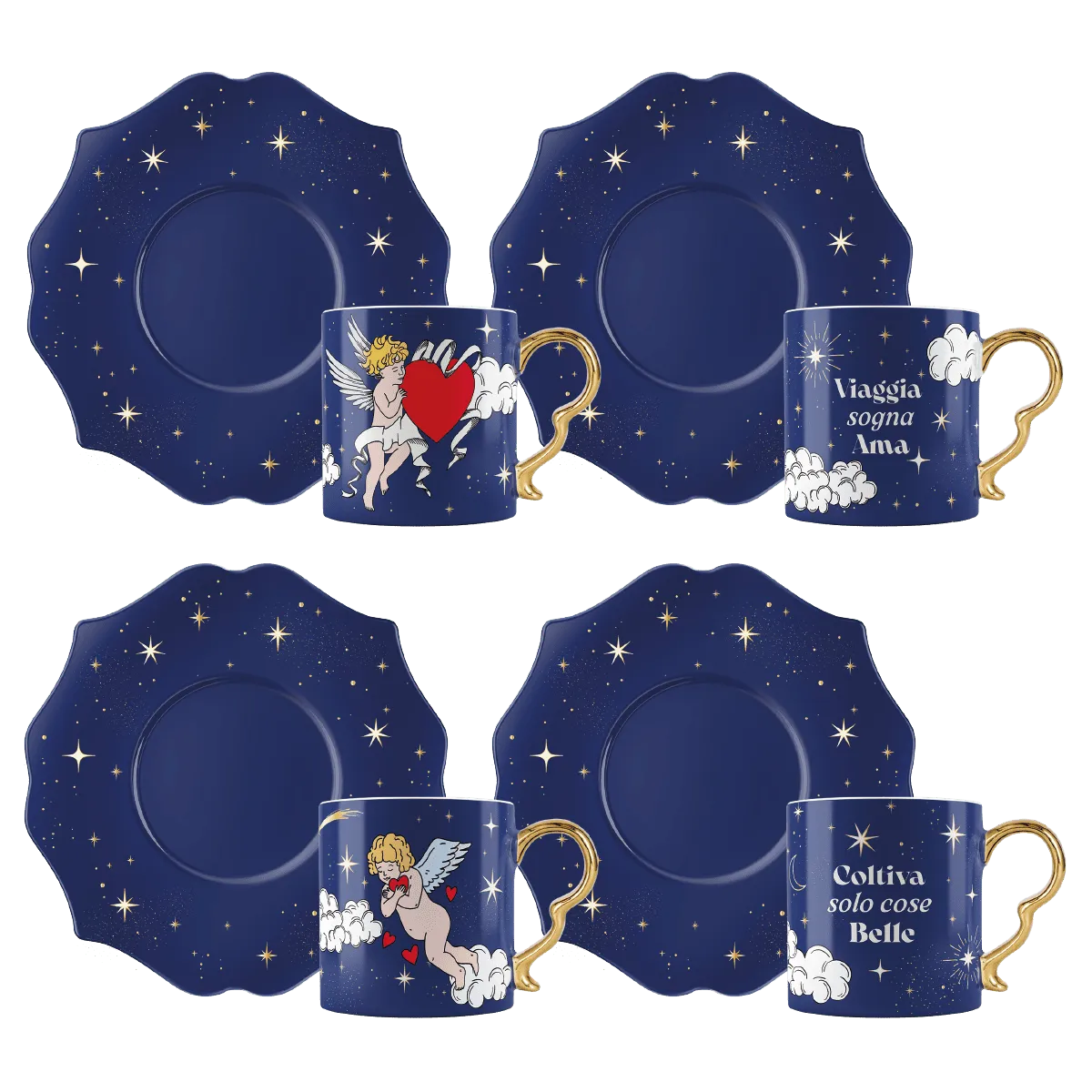 Set 4 tazzine - Cielo Stellato - Bialetti