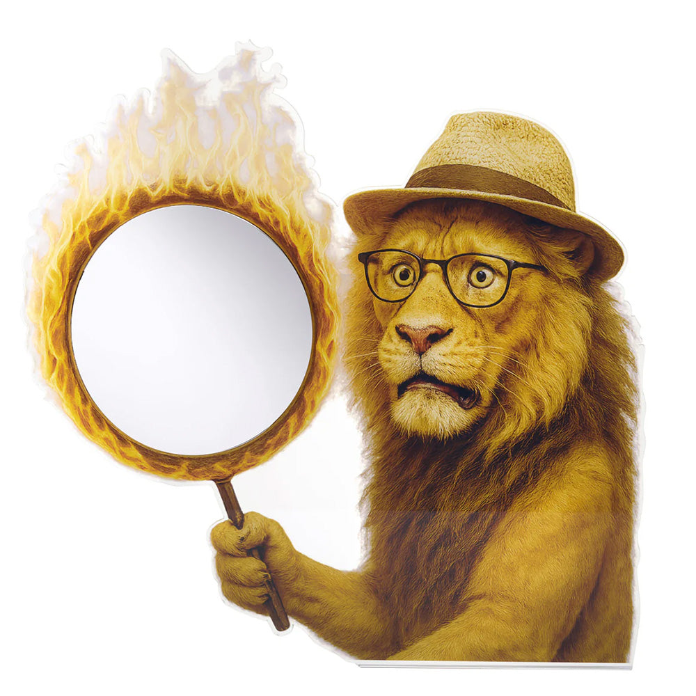 Specchio Animale Leone - QUATTRO/PROF L - Collezione Zoom - Linee Recanati