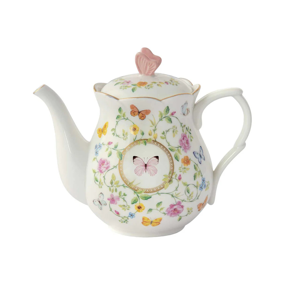 Teiera 900 ml in porcellana in color box - Dancing Butterflies - Easy Life