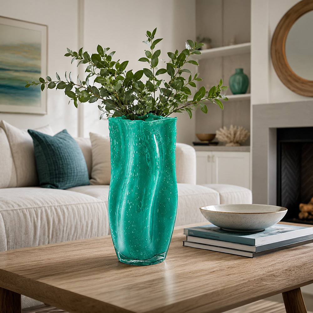 Vaso Verde Scuro Cm.14,5x27,5 Collezione Imani - Fade