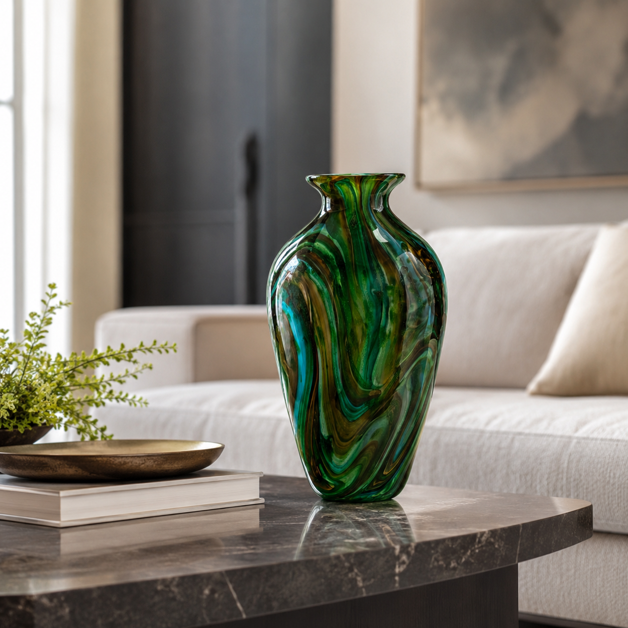Vaso in vetro Smeraldo 18x37 Cm - Fade