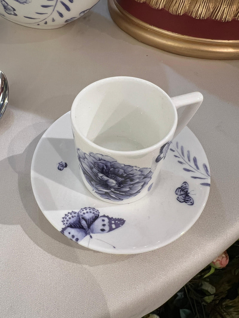 Servizio 12pzi tazzine da caffè in porcellana "Blue Butterfly" Wedgwood