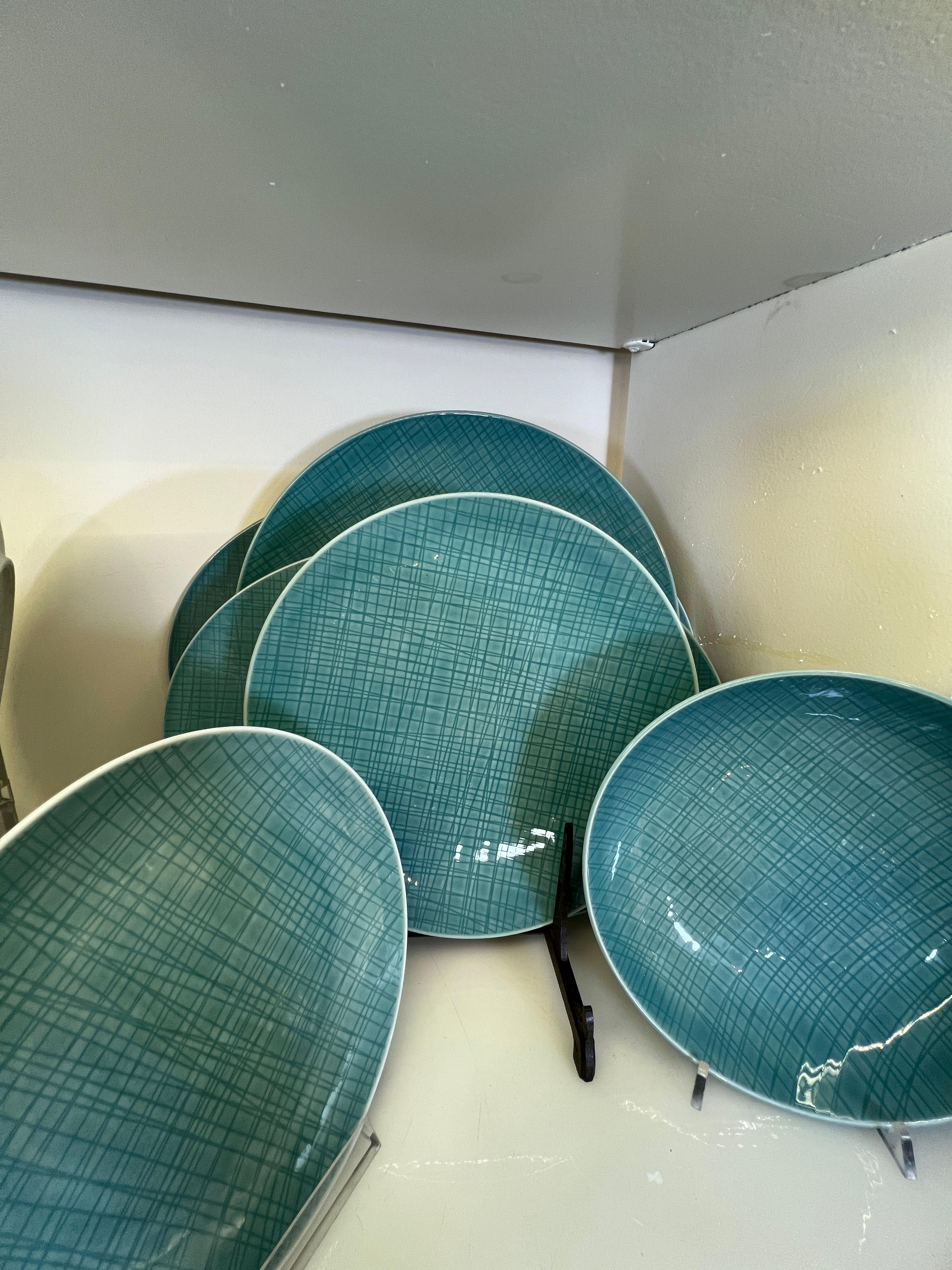 Servizio "Mash" azzurro 39pzi in porcellana Rosenthal