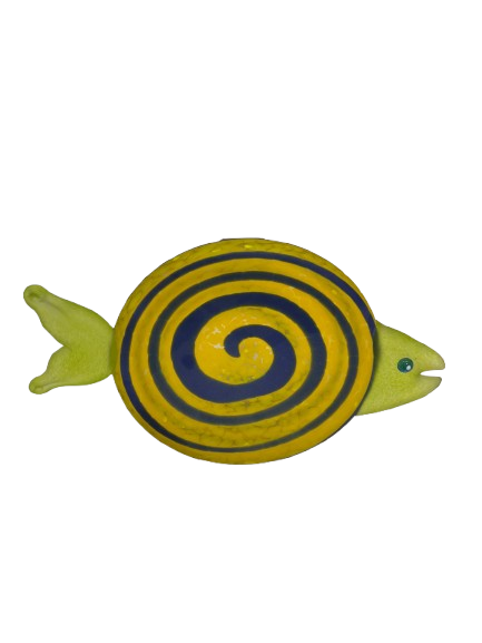 Ciotola Flat Fish yellow Borowski