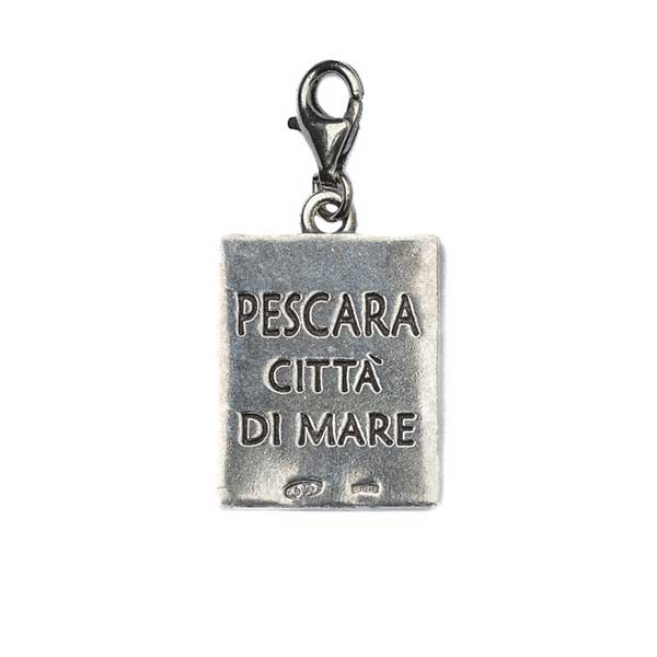 Ciondolo I Love Abruzzo in Argento Città di Mare Pescara - La vela Delfino