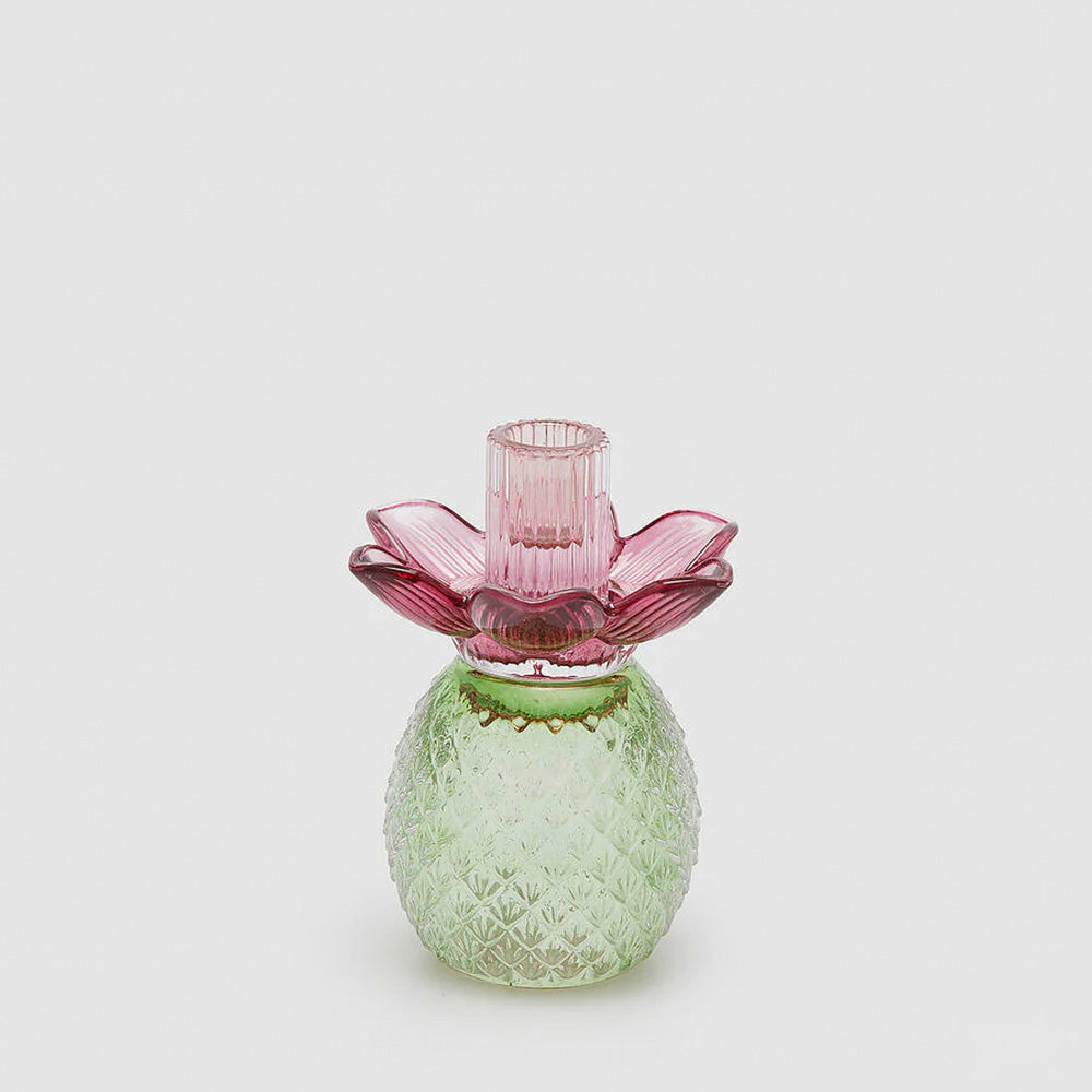 Portacandela Flower in Vetro H 16 Cm D 12 Cm Violet Mix - EDG